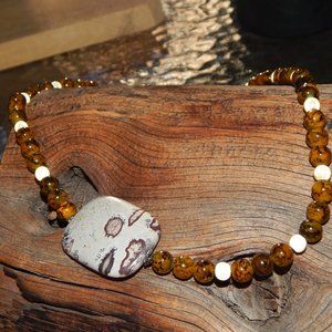 Striking Ocean Jasper w/ Awesome Beads Choker
